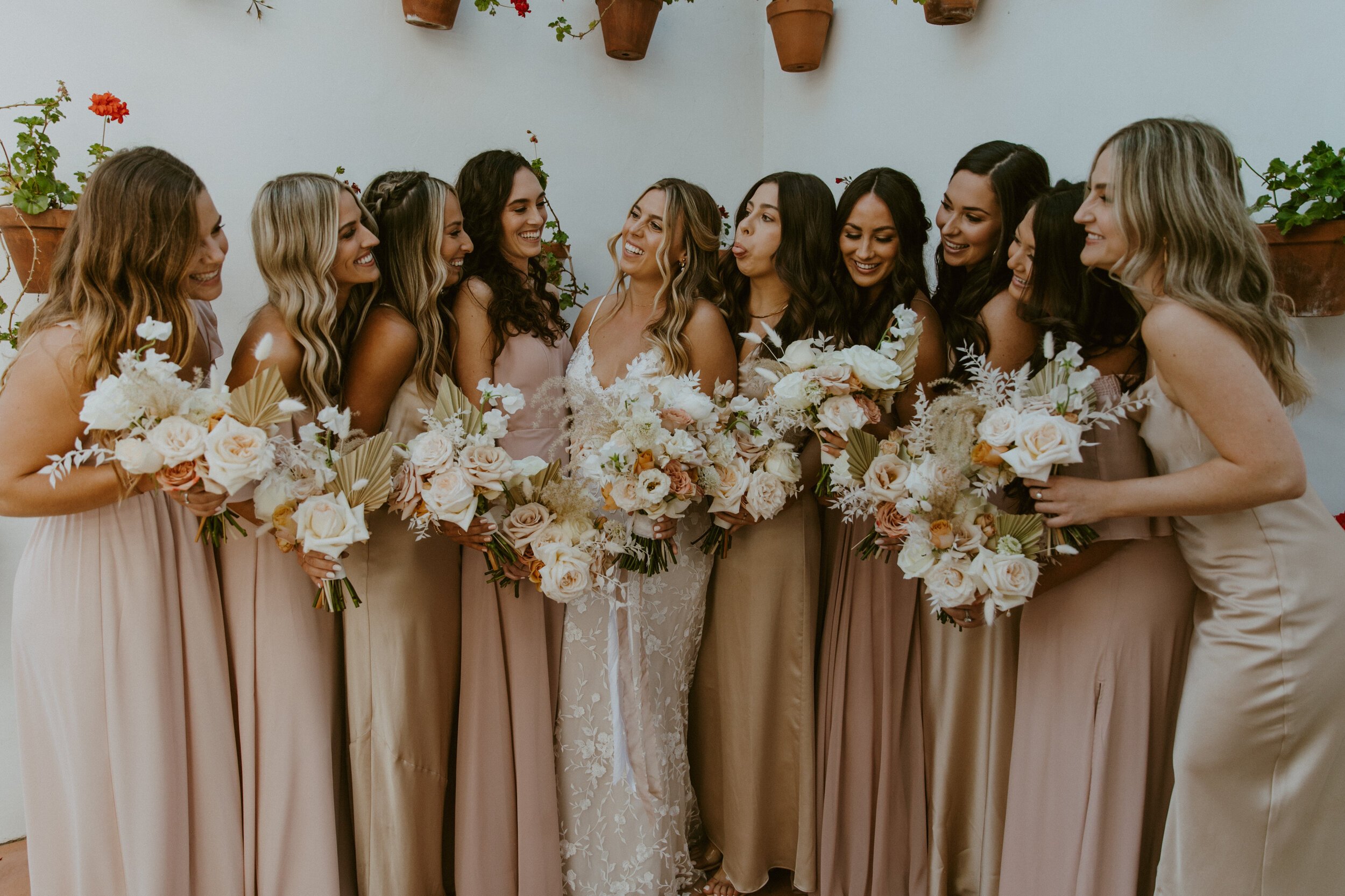 Garden-inspired ceremony floral design